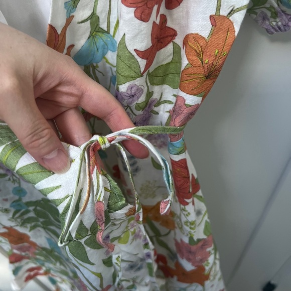 & Other Stories Linen Wrap Mini Dress - Picture 6 of 7